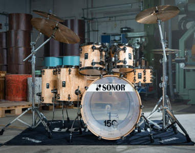 2025 SONOR 150th Anniversary SONORLITE Heritage Birch 6-Piece Drum Kit Set in Clear Semi-Gloss Lacquer over Scandinavian Birch Veneer w/ Black Nickel Hardware #2